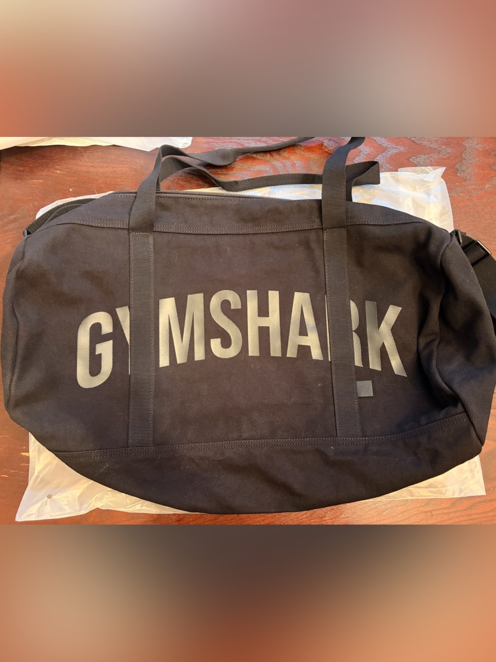 Gymshark Powerall Canvas Black Duffel Bag